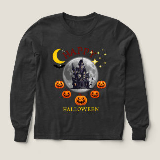 Gruseliges Spukhaus Vollmond Halloween Custom T-