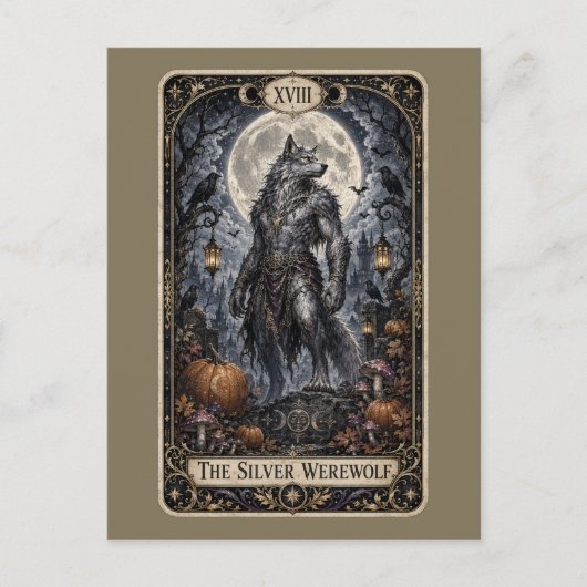 Gruseliges Tarot Feiertagspostkarte (Vorderseite)