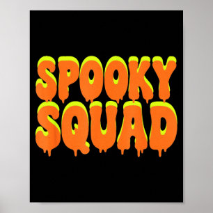 Gruseliges Team passendes Halloween-Kostüm für die Poster