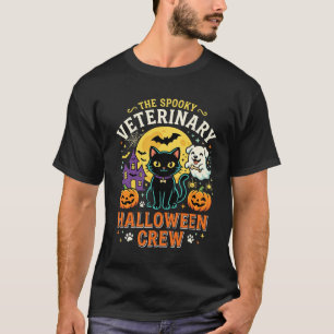 Gruseliges Tierarzt-Halloween-Crew-Design T-Shirt