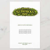Gruseliges und dunkles St.-Patricks-Tag-Design Flyer (Hinten)