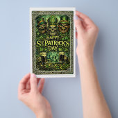 Gruseliges und dunkles St.-Patricks-Tag-Design Flyer (Handgriff)
