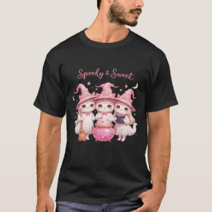 Gruseliges und süßes niedliches Hexenkatze Oversiz T-Shirt