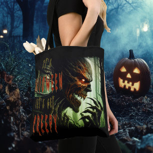 Gruseliges, unheimliches Horror-Holzmonster, Dämon Tasche