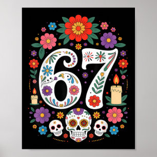Gruseliges Verfluchtes Sechs Sieben Trend 67 Gen A Poster