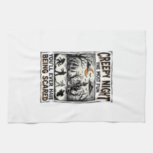 Gruseliges Vintage-Halloween-Spaß-Horror-Shirt-Des Geschirrtuch