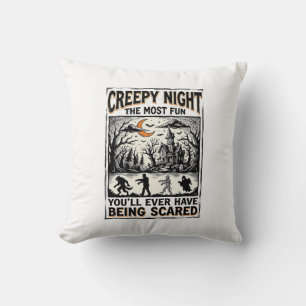 Gruseliges Vintage-Halloween-Spaß-Horror-Shirt-Des Kissen