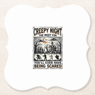 Gruseliges Vintage-Halloween-Spaß-Horror-Shirt-Des Untersetzer
