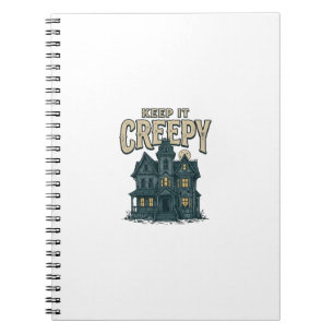 Gruseliges Vintage-Spukhaus Halloween-Dekor Notizblock