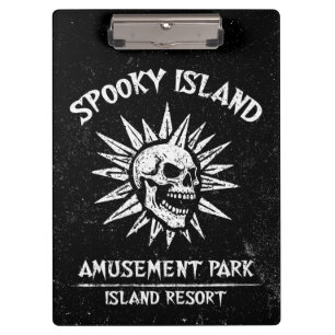Gruselinsel Est 2002 Vergnügungspark Totenkopf Klemmbrett