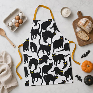Gruselkatze Halloween schwarze Katze Schürze