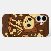 Gruselkatze mit Skelett und Geist Case-Mate iPhone Hülle (Rückseite (Horizontal))
