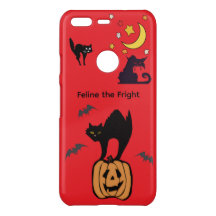 Gruselkatze Roter iPhone-Hülle – Feline the Fright