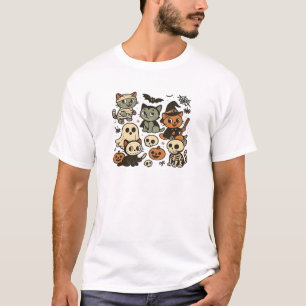 Gruselkatze-Süßigkeiten-oder-Saures-Teilnehmer Ove T-Shirt