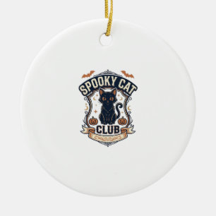 Gruselkatzen Club Katze Halloween Gruselkatze Vint Keramik Ornament