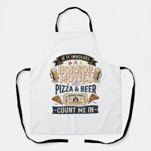 Gruselkino Pizza Bier Lustig Halloween_1 Schürze
