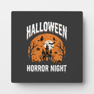 Gruselnacht im Halloween-Schloss Vintage Fotoplatte