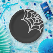 Gruselspinne-Muster Halloween Pappteller (Party)