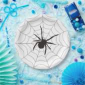 Gruselspinne-Muster Halloween Pappteller (Party)