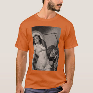 Gruselszene für Frauen Vintage Pinup Girl Hallowee T-Shirt