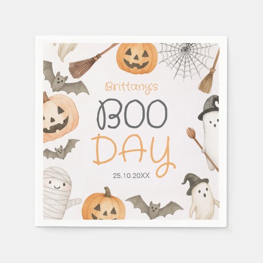 Gruseltag Halloween Geburtstag Servietten (Vorderseite)