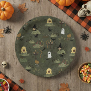 Gruselwald Kinder Halloween-Party Pappteller