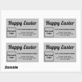 Gruß an den Ostermarkt auf der grauen Netzklemme Rechteckiger Aufkleber (Blatt)