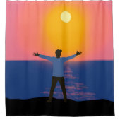 Gruß an die Sonne Duschvorhang (Vorderseite)