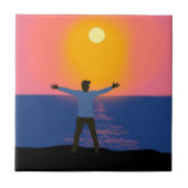 Gruß an die Sonne Fliese (Vorderseite)