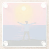 Gruß an die Sonne Glasuntersetzer (Rückseite)