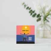 Gruß an die Sun Custom Quadratische Visitenkarte (Stehend Vorderseite)