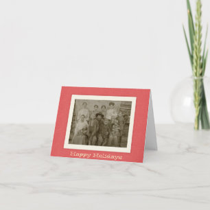 Gruß an Red Frame Holiday Feiertagskarte