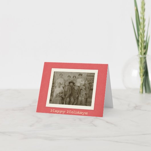Gruß an Red Frame Holiday Feiertagskarte (Vorderseite)