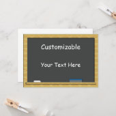 Gruß auf der Tafel - Benutzerdefiniert, schwarz Karte (Vorderseite/Rückseite Beispiel)