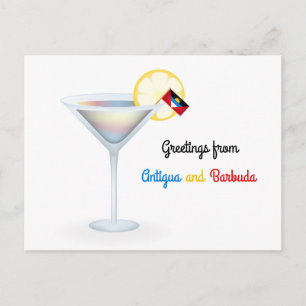Gruß aus Antigua und Barbuda Cocktail Card Feiertagspostkarte