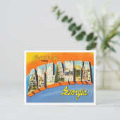 Gruß aus Atlanta, Georgia Vintage Travel Postkarte (Stehend Vorderseite)