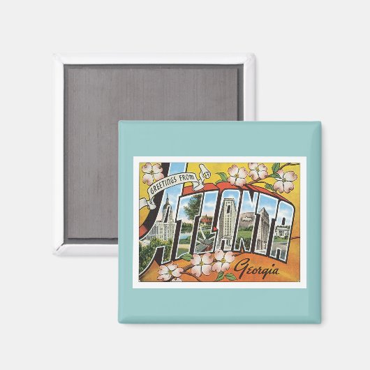 Gruß aus Atlanta Magnet (Vorderseite/Rückseite)
