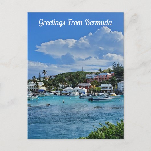 Gruß aus Bermuda Türkis Water Beach Postkarte (Vorderseite)