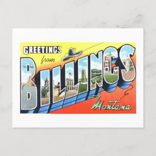 Gruß aus Billings, Montana, auf alte Art Postkarte