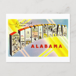 Gruß aus Birmingham, Alabama im Vintage-Stil Postkarte