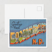 Gruß aus Bismarck, North Dakota Travel Postkarte (Vorne/Hinten)