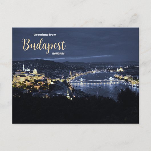 Gruß aus Budapest Ungarn Landschaftlich Postkarte (Vorderseite)