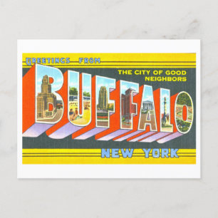 Gruß aus Buffalo, New York, im Vintage-Stil Postkarte