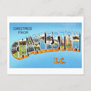 Gruß aus Charleston, South Carolina, im Vintage-St Postkarte
