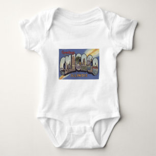 Gruß aus Chicago Große Letter Vintages Thema Baby Strampler