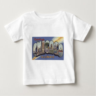 Gruß aus Chicago Große Letter Vintages Thema Baby T-shirt