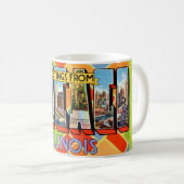 Gruß aus Chicago Postkarten Tasse (VorderseiteRechts)