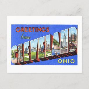 Gruß aus Cleveland, Ohio im Vintage-Stil Postkarte