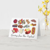 Gruß aus Coastal New England Küche Karte (Gelbe Blume)