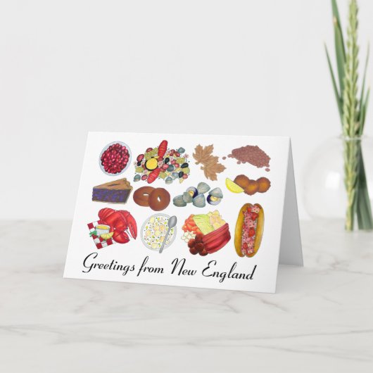 Gruß aus Coastal New England Küche Karte (Vorderseite)
